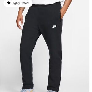 Nike Sportswear Club Fleece Mens Black Joggers Pants Medium M